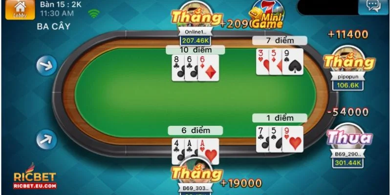 Bài 3 cây RICBET có quy tắc chơi đơn giản. 